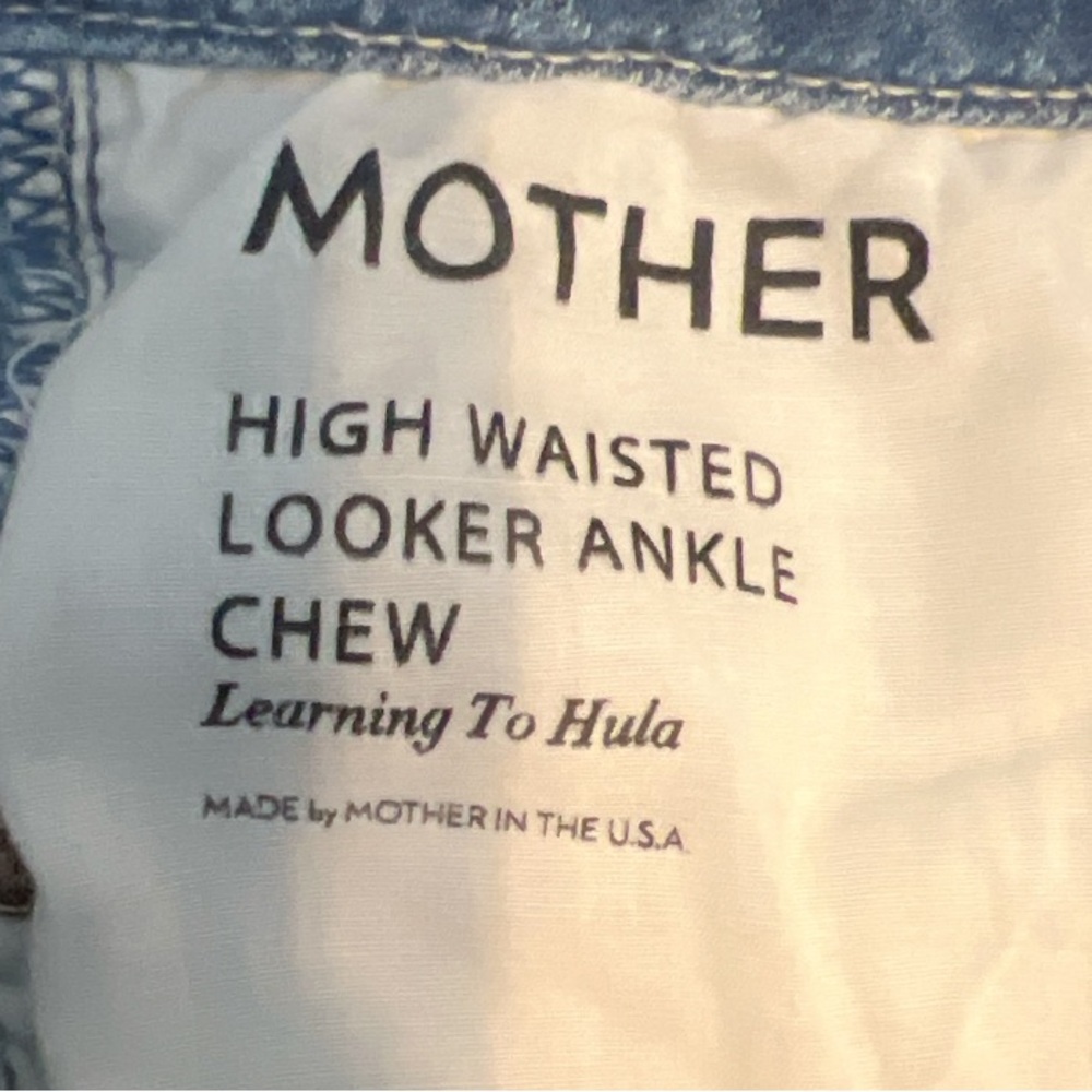 MOTHER High Waisted‎ Looker Ankle Chew Jeans 31 Rainbow Pocket - Picture 7 of 9